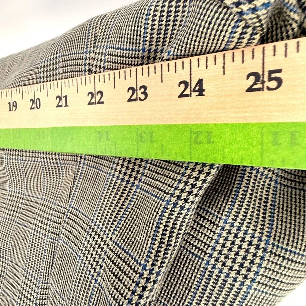 Lauren Ralph Lauren Mens 42L Silk Wool Linen Sport Coat Blazer Brown Glen Plaid